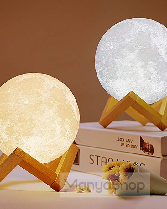 LAMPARA DE MESA  CON FORMA DE LUNA 3D